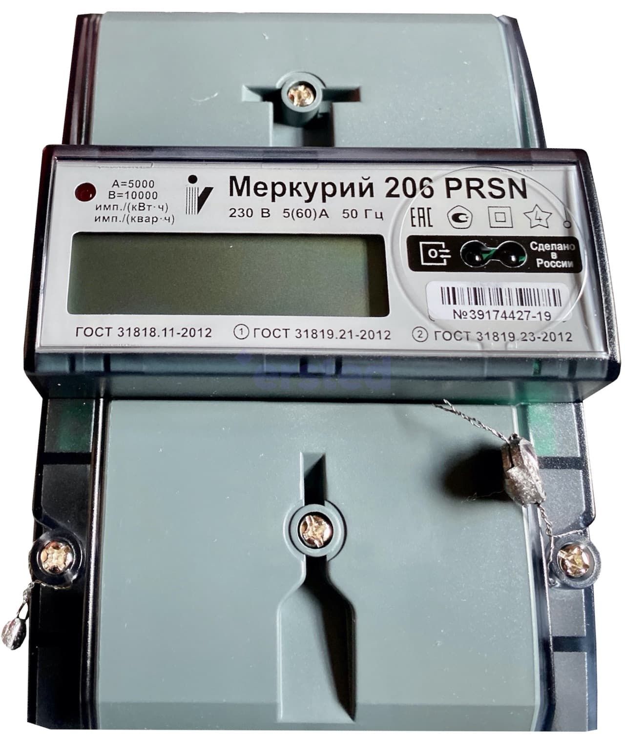 Меркурий 206 PRSN 5-60А, 230В Электросчетчик однофазный, многотарифный, фото 