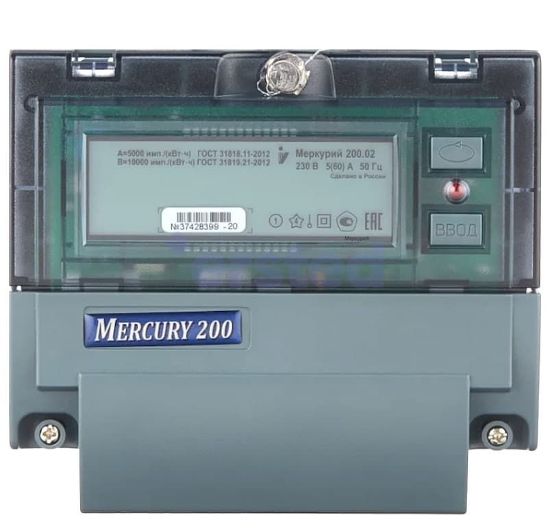 Меркурий 200.02 5-60А, 230В Электросчетчик однофазный, многотарифный, фото 