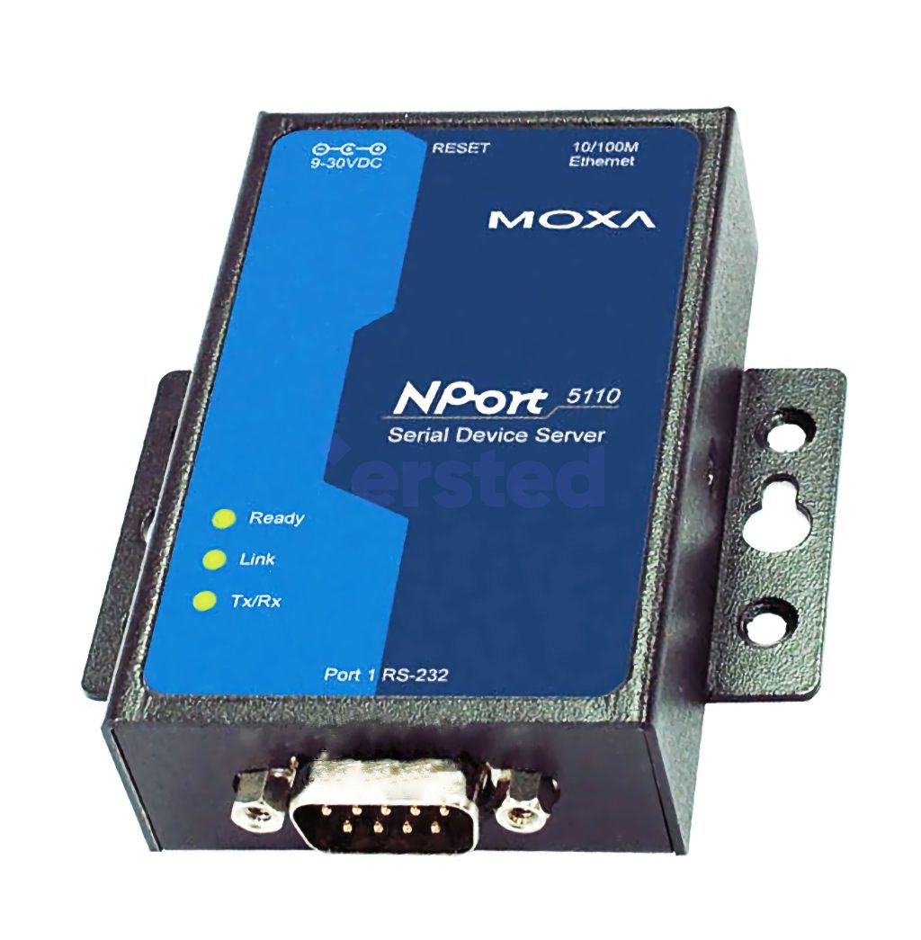 Moxa Nport 5110 1-портовый асинхронный сервер интерфейса RS-232 в Ethernet, фото 