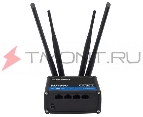 Телтоника RUT950 промышленный сотовый маршрутизатор GSM 2G/3G/LTE 2xSim, Wi-Fi, 4хEthernet, Wan, Lan, фото 