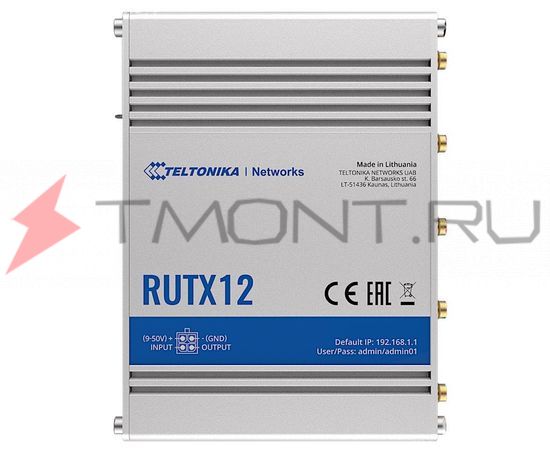 Телтоника RUTX12, промышленный GSM роутер 2xSim, 2G/3G/4G-LTE, Ethernet, Wi-Fi, USB, GPS, фото 