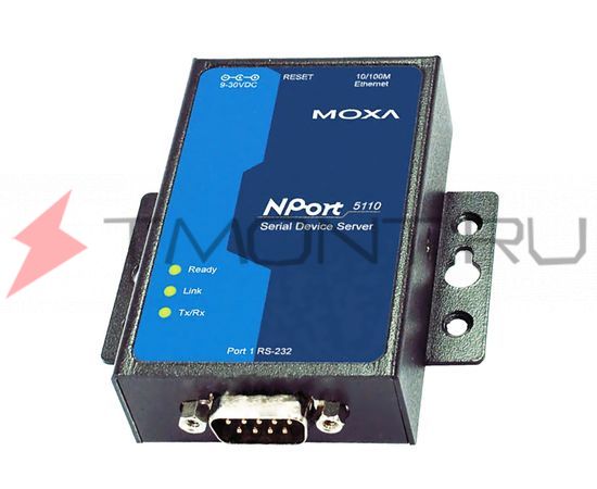 Moxa Nport 5110 1-портовый асинхронный сервер интерфейса RS-232 в Ethernet, фото 