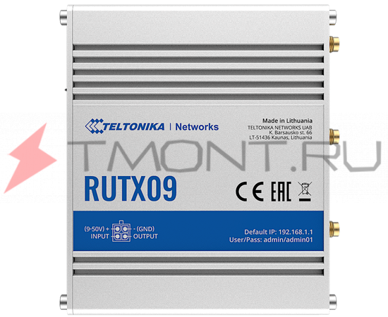Телтоника RUTX-09, промышленный GSM роутер 2G/3G/4G-LTE, 4xEthernet, USB, GPS, фото 